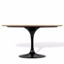 Ver imagem 1 de Mesa de Jantar Saarinen Oval 235x122cm Madeira Base Preta Freijó