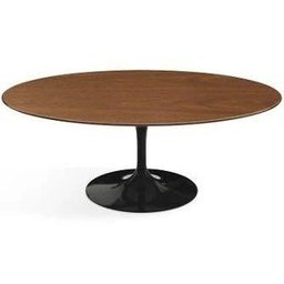 Mesa de Jantar Saarinen Oval 235x122cm Madeira Base Preta Freijó - 2