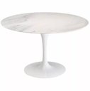 Ver imagem 1 de Mesa de Jantar Saarinen Redonda 110cm Mármore Branco Extra Branco Extra