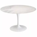 Ver imagem 1 de Mesa de Jantar Saarinen Redonda 110cm Mármore Branco Extra Branco Extra