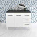 Ver imagem 6 de Balcao Com Tampo 120cm 9110x9300 Branco Preto Mobbs