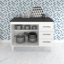 Ver imagem 5 de Balcao Com Tampo 120cm 9110x9300 Branco Preto Mobbs