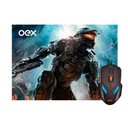 Ver imagem 1 de Mousepad + Mouse MC100 War Gamer Oex Led 6 Botões 2400DPI