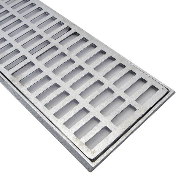ralo linear tipo grelha alumínio fundido 20x100 cm escovado linear - 1