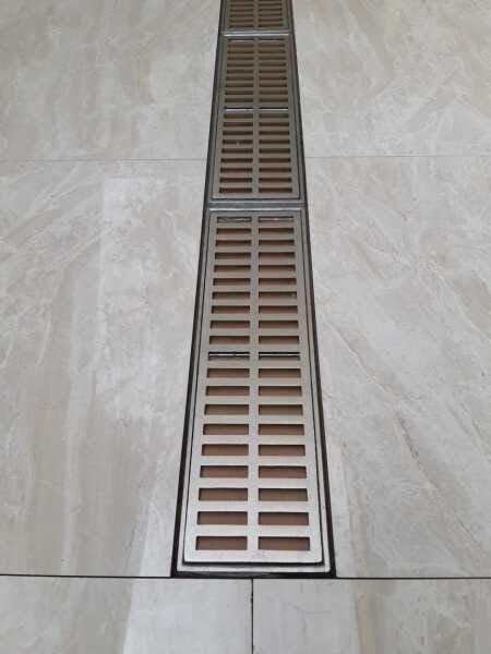 ralo linear tipo grelha alumínio fundido 15x100 cm escovado linear - 4