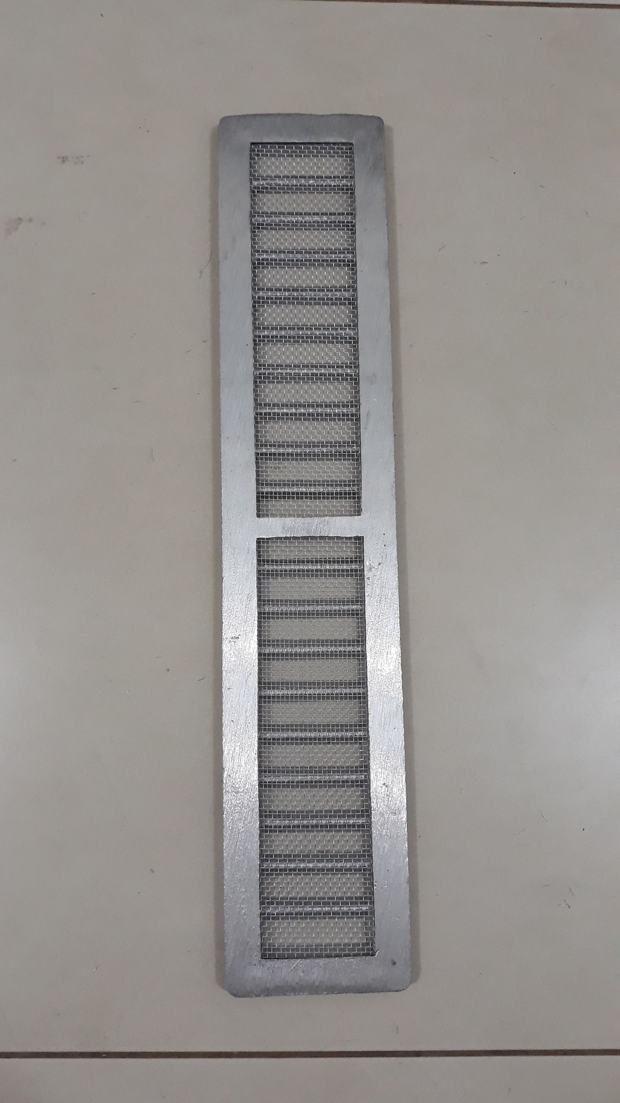 ralo linear 10x100 cm tela anti inseto grelha alumínio fundido escovado - 3