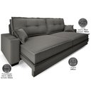 Ver imagem 3 de Sofá Palermo 2,40m Retrátil e Reclinável Velosuede Cinza - Netsofás