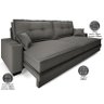 Sofá Palermo 2,40m Retrátil e Reclinável Velosuede Cinza - Netsofás - 3