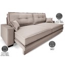 Ver imagem 3 de Sofá Palermo 2,00m Retrátil e Reclinável Velosuede Bege - Netsofás