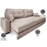 Sofá Palermo 2,00m Retrátil e Reclinável Velosuede Bege - Netsofás - 3