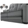 Sofá Palermo 2,40m Retrátil e Reclinável Velosuede Grafite - Netsofás - 5