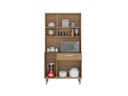Ver imagem 2 de Kit Cozinha 6 Portas 1 Gaveta Maite Carvalho/branco - Fdecor