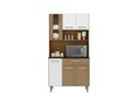 Ver imagem 1 de Kit Cozinha 6 Portas 1 Gaveta Maite Carvalho/branco - Fdecor