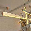 Ver imagem 2 de Pendente Moderno Led Dourado Ashi 1,20m Nordecor