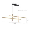 Ver imagem 3 de Pendente Moderno Led Dourado Ashi 1,20m Nordecor