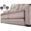 Ver imagem 5 de Sofá Palermo 2,20m Retrátil e Reclinável Velosuede Bege - Netsofás