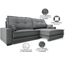 Ver imagem 7 de Sofá Palermo 2,20m Retrátil e Reclinável Velosuede Grafite - Netsofás