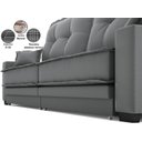 Ver imagem 5 de Sofá Palermo 2,20m Retrátil e Reclinável Velosuede Grafite - Netsofás