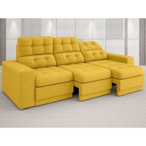 Sofá 3 Lugares Net Jobim Assento Retrátil e Reclinável 2,05m (L)