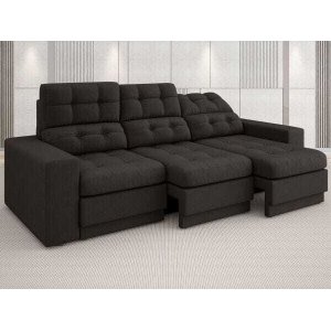 Sofá 3 Lugares Net Jobim Assento Retrátil e Reclinável 2,05m (L)