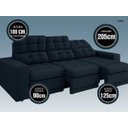 Ver imagem 3 de Sofá 3 Lugares Net Jobim Assento Retrátil e Reclinável 2,05m (L)