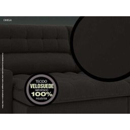 Sofá Omega 2,30M Assento Retrátil e Reclinável Velosuede Netsofás - 7
