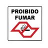 Placa Sinalização Aviso Proibido Fumar SP Lei Nº 13541 15x15cm TaColado 10 Unidades - 1