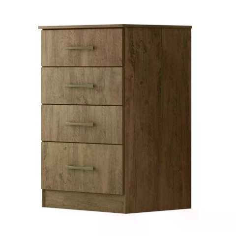 Cômoda Ms913 4 Gavetas - Castanho Wood Castanho Wood