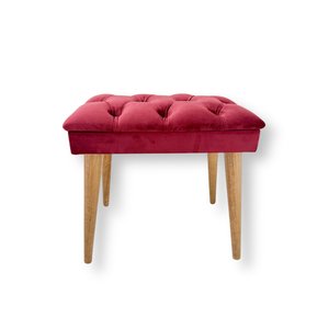 Banqueta Puff com Pé Palito Assento Estofado Apoio para Os Pés Premium Sentar Decorar