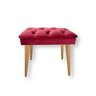 Banqueta Puff com Pé Palito Assento Estofado Apoio para Os Pés Premium Sentar Decorar - 1