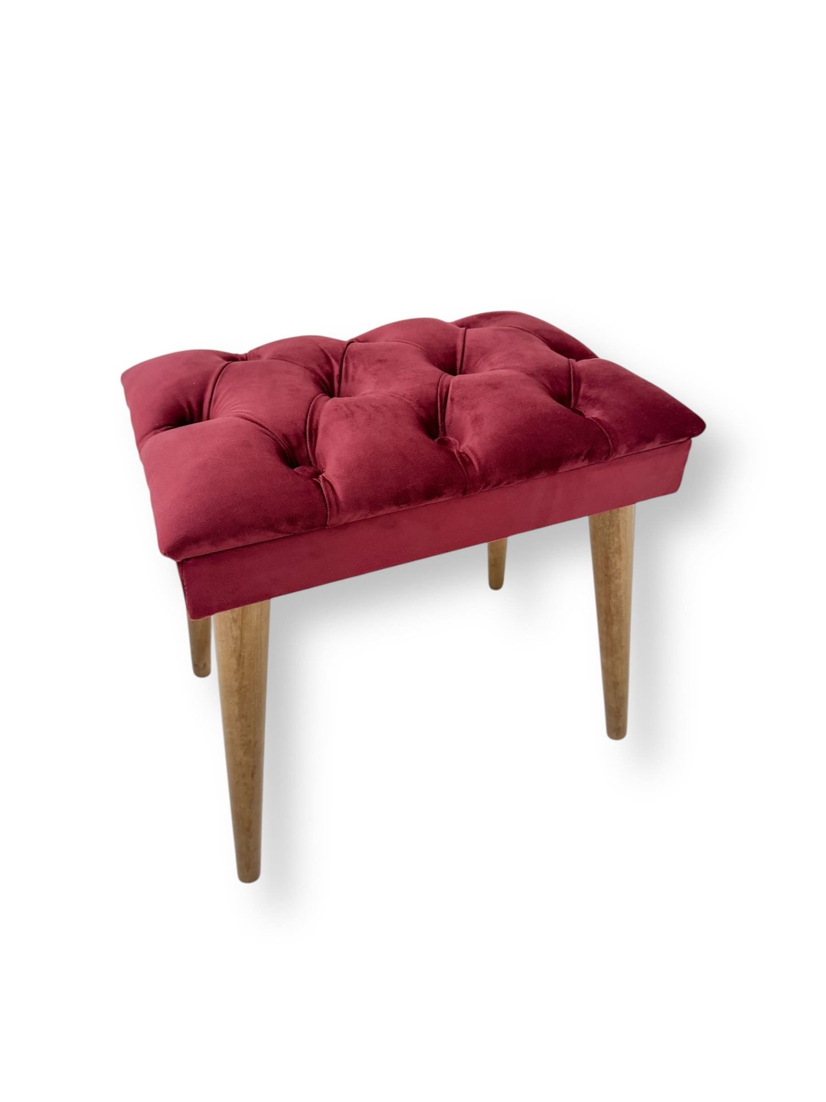 Banqueta Puff com Pé Palito Assento Estofado Apoio para Os Pés Premium Sentar Decorar - 5