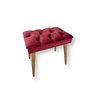 Banqueta Puff com Pé Palito Assento Estofado Apoio para Os Pés Premium Sentar Decorar - 5