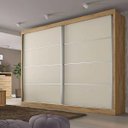 Ver imagem 2 de Guarda-Roupa Verona Plus 2 Portas - Amêndoa/Off-White/ Amêndoa