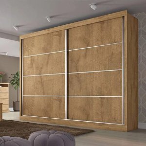 Guarda-Roupa Verona Plus 2 Portas - Amêndoa/Off-White/ Amêndoa