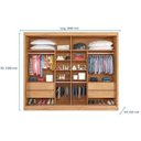 Ver imagem 3 de Guarda-Roupa Verona Plus 2 Portas - Amêndoa/Off-White/ Amêndoa