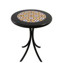 Ver imagem 1 de Mesa Madeira Azulejo 60cm - Bistrô Fixa 78cm - Preta - Anos Dourados