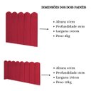 Ver imagem 6 de Cabeceira Painel Cama Casal Box Nuvem Suede Sandy 140 cm:Vermelho