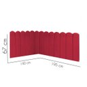 Ver imagem 3 de Cabeceira Painel Cama Casal Box Nuvem Suede Sandy 140 cm:Vermelho