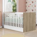 Ver imagem 2 de Berço Mini Cama Americano Doce Sonho Carvalho/branco - Qmovi