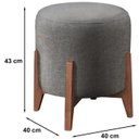 Ver imagem 3 de Kit 2 Puf Puff Para Sala Lhor Linho Cinza RM