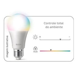 Lâmpada Elgin Wi-Fi LED Bulbo 10W Bivolt Inteligente Smart Color - 6