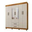 Ver imagem 1 de Guarda Roupa 6 Portas com Espelho Copacabana Benetil:cinamomo/off