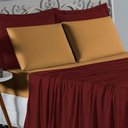 Ver imagem 3 de Jogo de Cama Casal Viúva Nobre 4 Peças Malha 100% Algodão - Vinho / Cobre