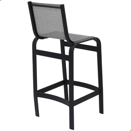 Banqueta de Alumínio e Tela Sling Cinza 75cm de Altura Ao Assento - 5