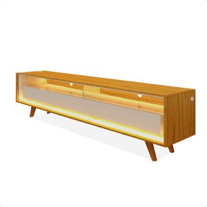 Rack Tv Sala Quarto Polegadas Lumier 172 Pés Naturale e Off