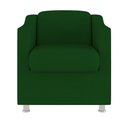 Ver imagem 3 de Poltrona Decorativa Tilla Consultório Recepção Suede Cor:Verde