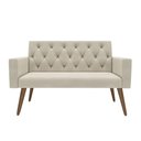 Ver imagem 6 de Sofá 2 Lugares + 2 Poltronas Decorativas para Sala, Recepção Bege