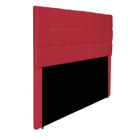 Cabeceira Estofada Manchester 160 Cm Queen Size Suede - Doce Sonho Móveis Cor Vermelho