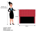 Ver imagem 3 de Cabeceira Estofada Manchester 160 Cm Queen Size Suede - Doce Sonho Móveis Cor Vermelho