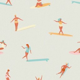 Papel de Parede Adesivo Retro Praia - 3